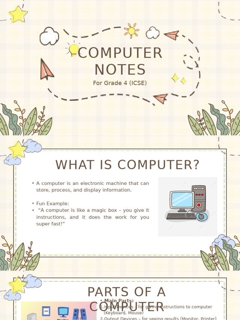 Computer Notes Class 4 (ICSE) - 20250901 - 000901 - 0000 | PDF ...
