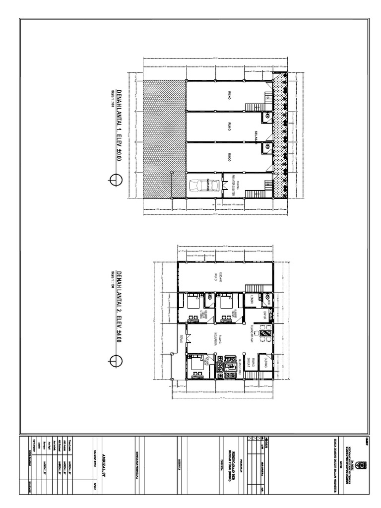 Plan de Ruko avec Élévations et Espaces | PDF