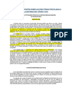 REFLEXIONES Y APORTES SOBRE ALGUNOS TEMAS VINCULADOS A LA REFORMA DEL CÓDIGO CIVIL