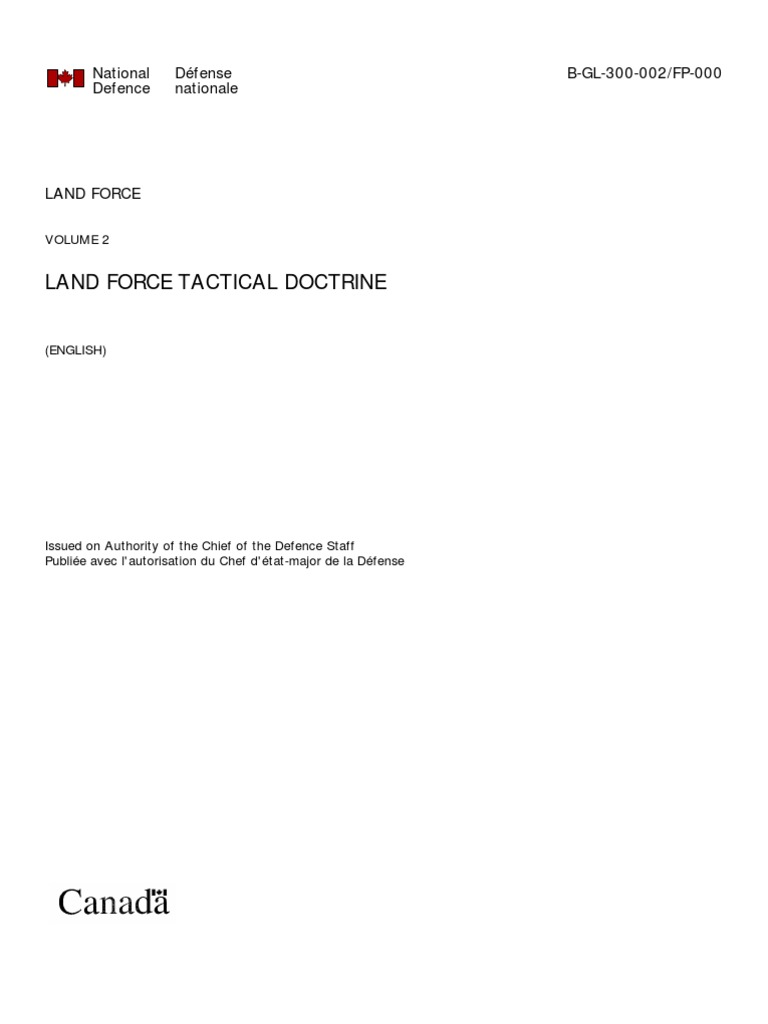 BGL300002 Land Force Tactical Doctrine (1997) PDF Maneuver