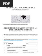 Mefuta le Tshegetso ya Polelo ya Setswana | PDF | Linguistics | Languages