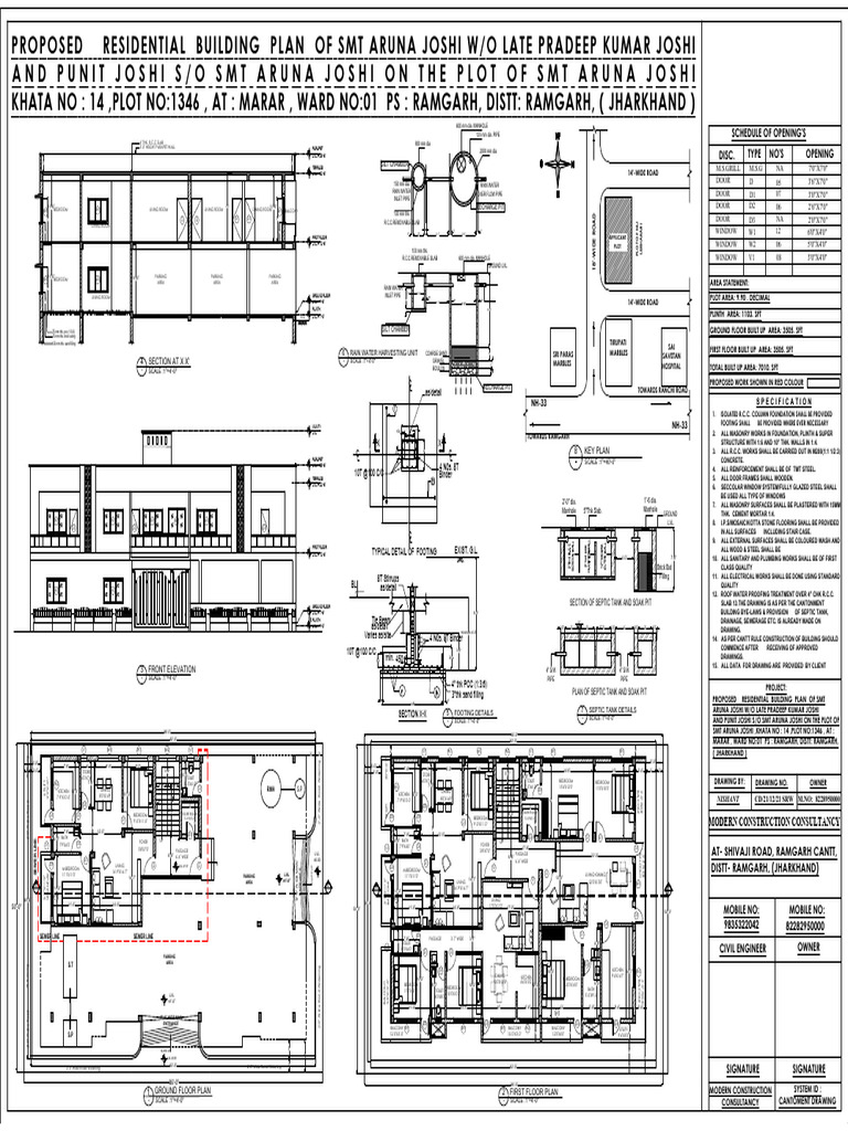 Residential Building Plan in Ramgarh | PDF | Building | Building Materials
