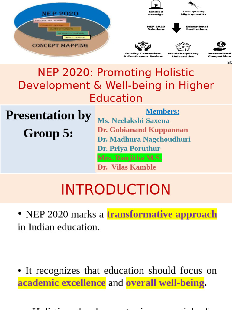 NEP 2020: Holistic Development in Education | PDF | Mental Health ...