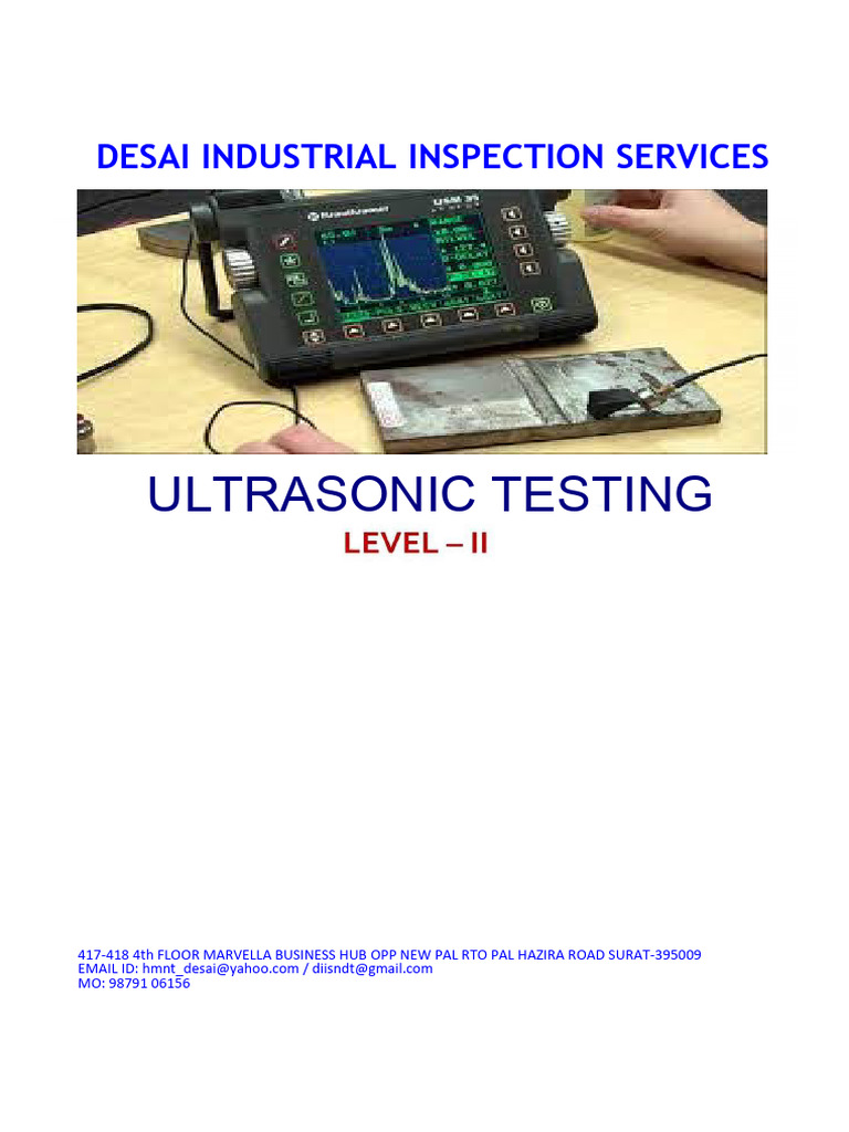 Ultrasonic Testing Level I Questions | PDF | Waves | Ultrasound