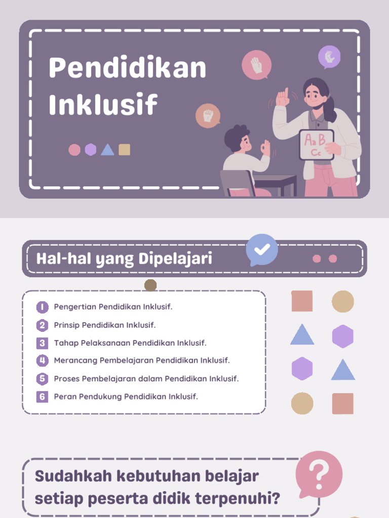Panduan Pendidikan Inklusif untuk Semua | PDF