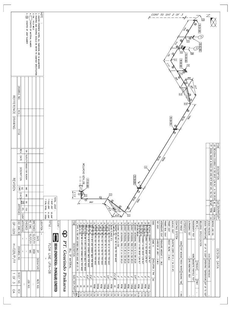 Gp-029 Flow Line Upa 02 Sheet 1 of 3 | PDF