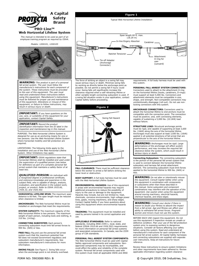 Pro-Line™ Web Horizontal Lifeline Guide | PDF | Safety