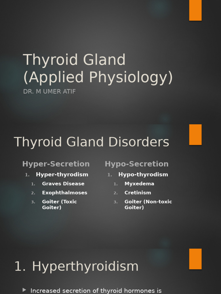 Thyroid Gland Disorders Overview | PDF | Thyroid | Thyroid Stimulating ...