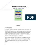 Web page design in 7 days lesson 1-7 HTML basics