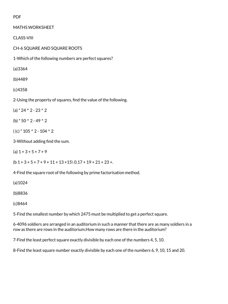 Maths Worksheet 2 | PDF