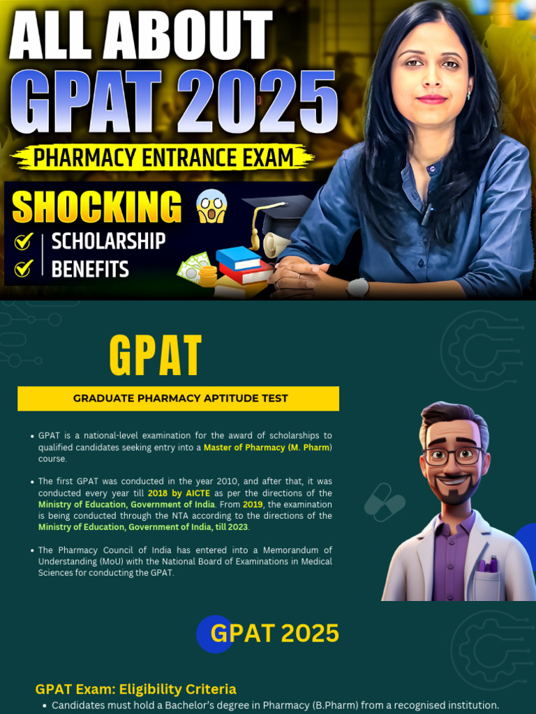 All About GPAT Exam 2025 | PDF | Pharmaceutical Sciences | Vocational ...