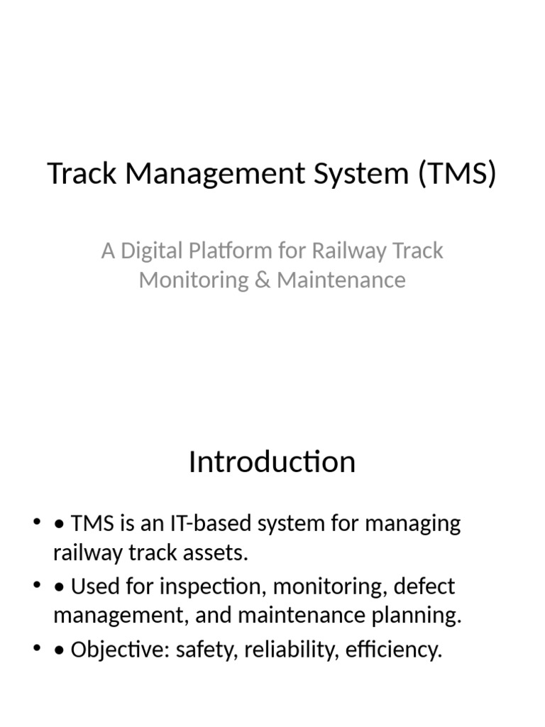 Digital Railway Track Management System | PDF