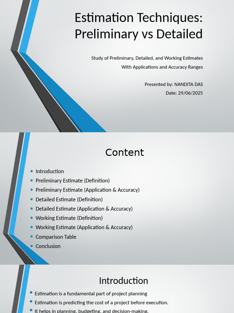 Estimation Techniques | PDF | Accuracy And Precision | Budget
