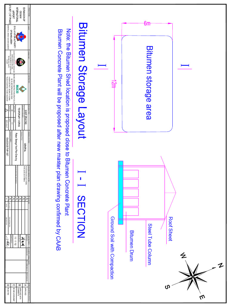 Bitumen Storage Area Plan | PDF | Civil Engineering | Building Engineering