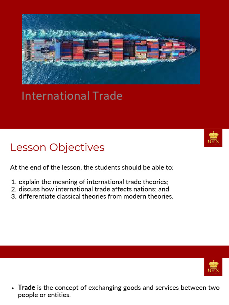 1 Introduction To International Trade | PDF | Comparative Advantage | Money