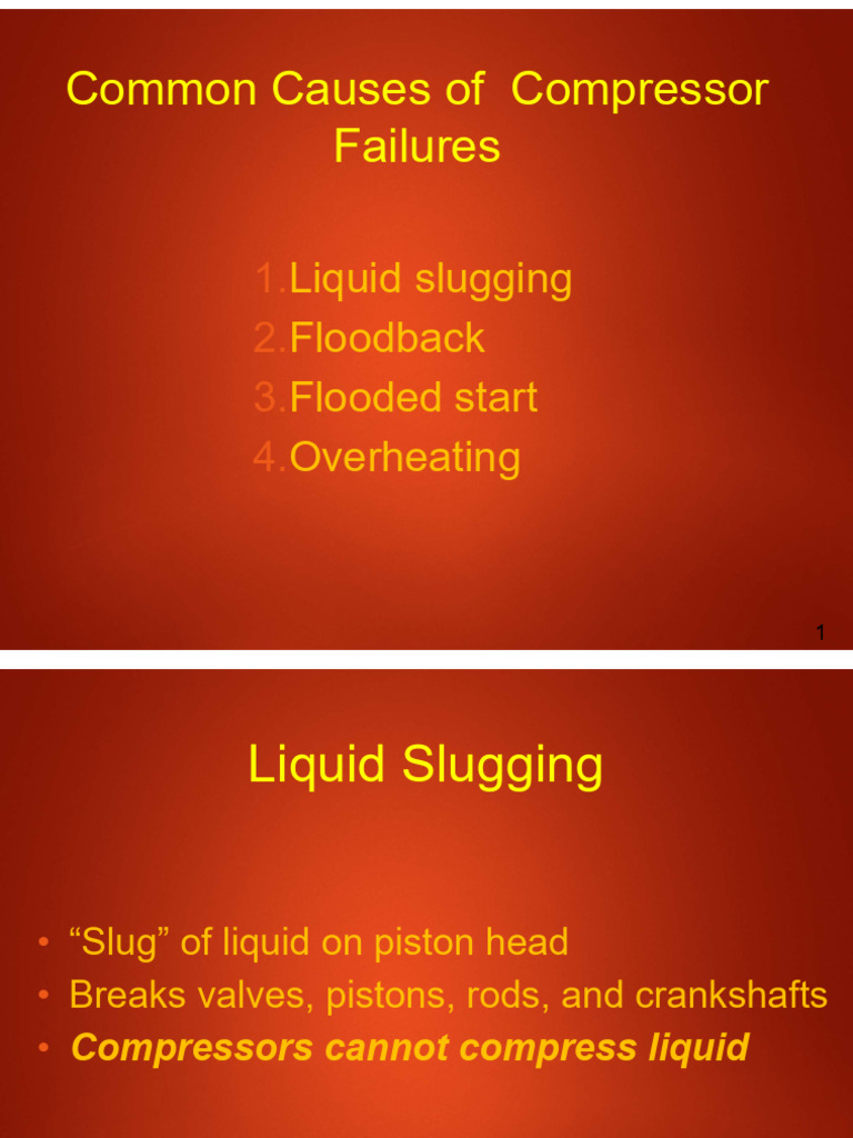 Compressor Failure Causes Explained | PDF | Pump | Liquids
