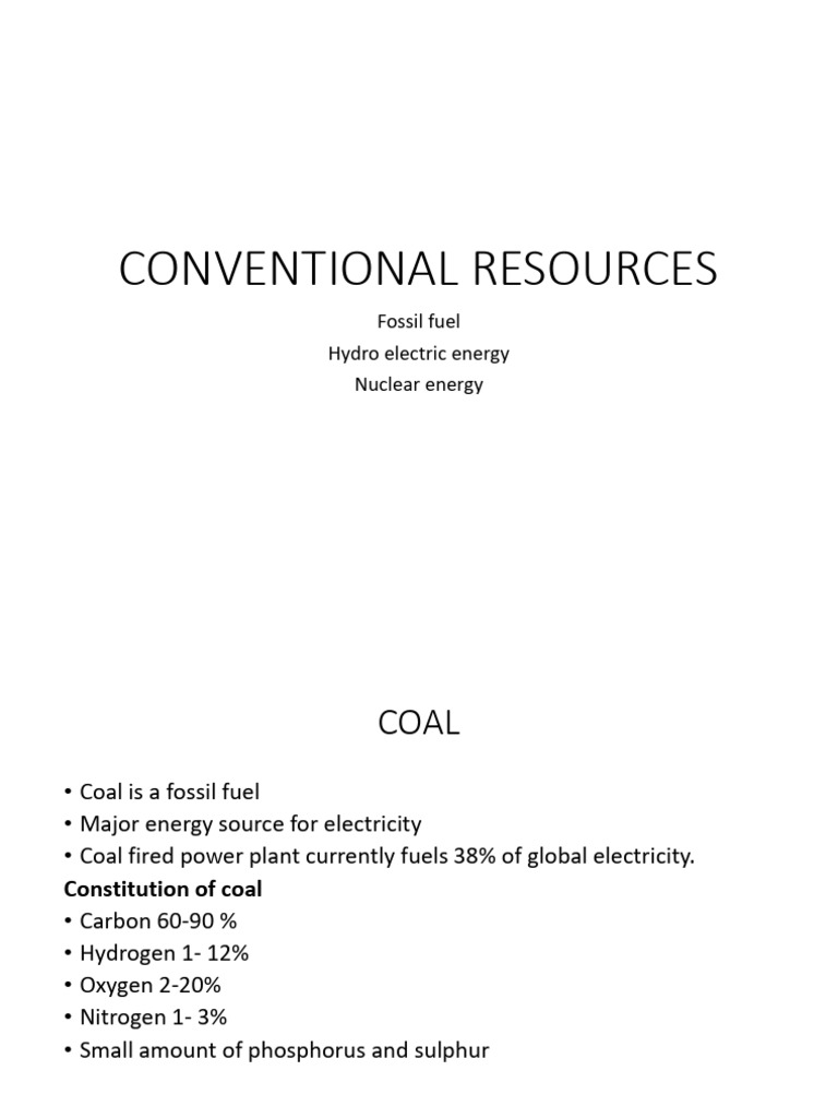 Overview of Conventional Energy Sources | PDF | Nuclear Power | Fuels