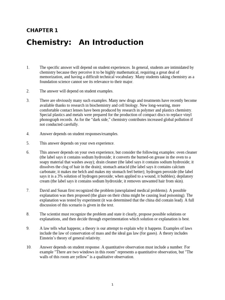 Introduction to Chemistry Concepts | PDF | Hypothesis | Experiment