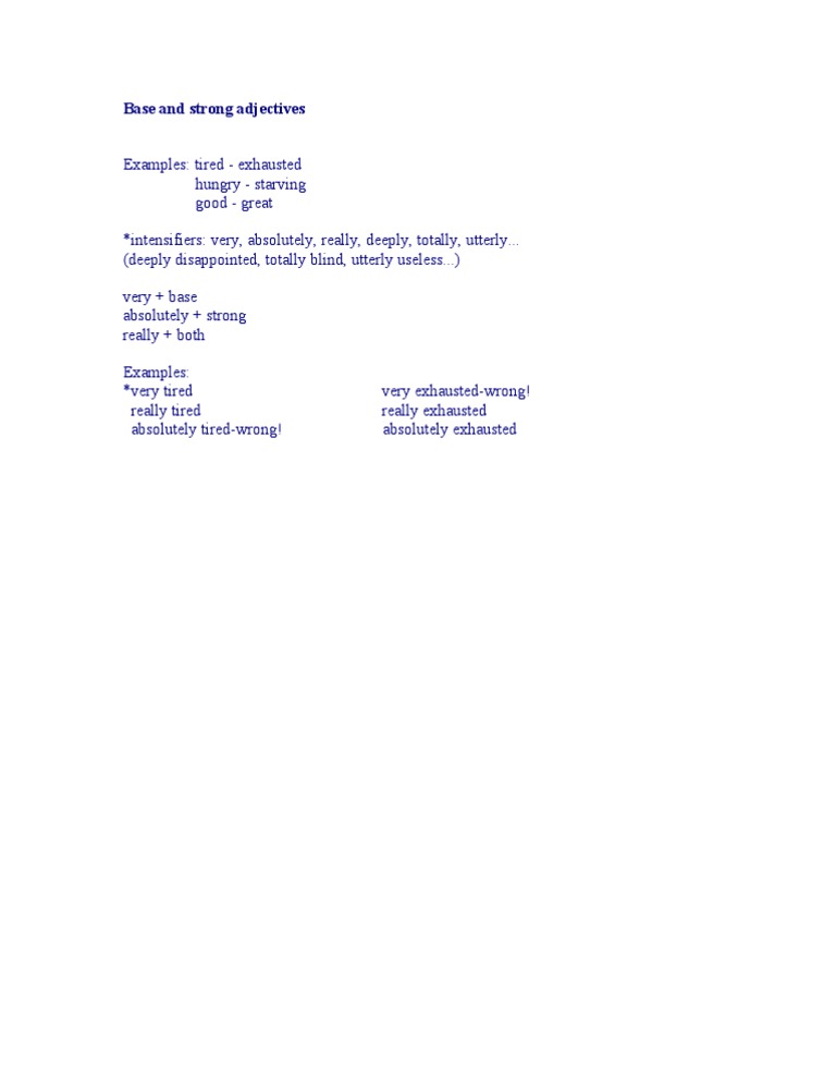 Adjective Usage Guide | PDF