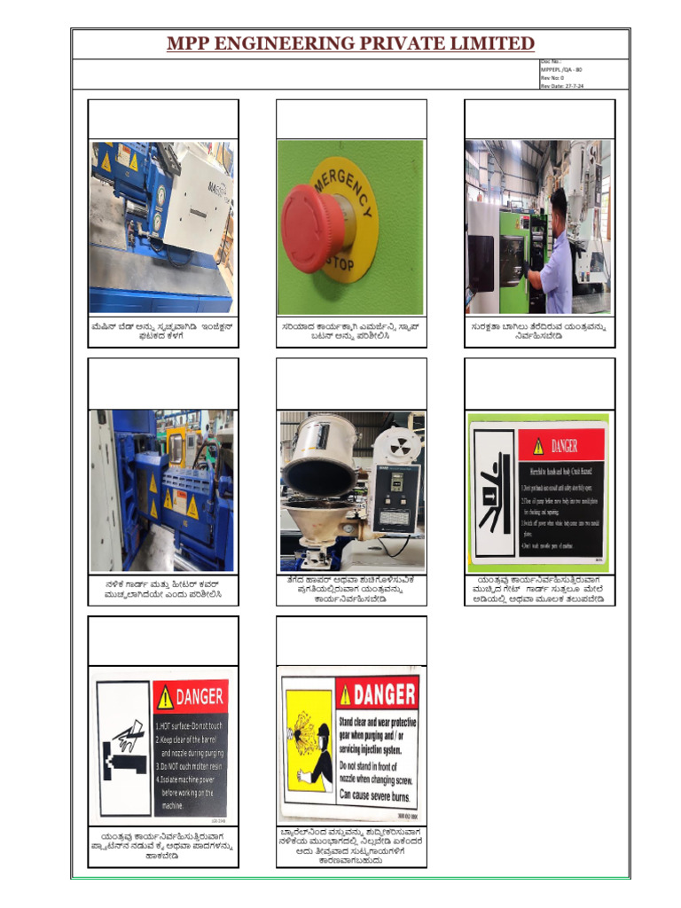 Safe Working-Machine Handling | PDF