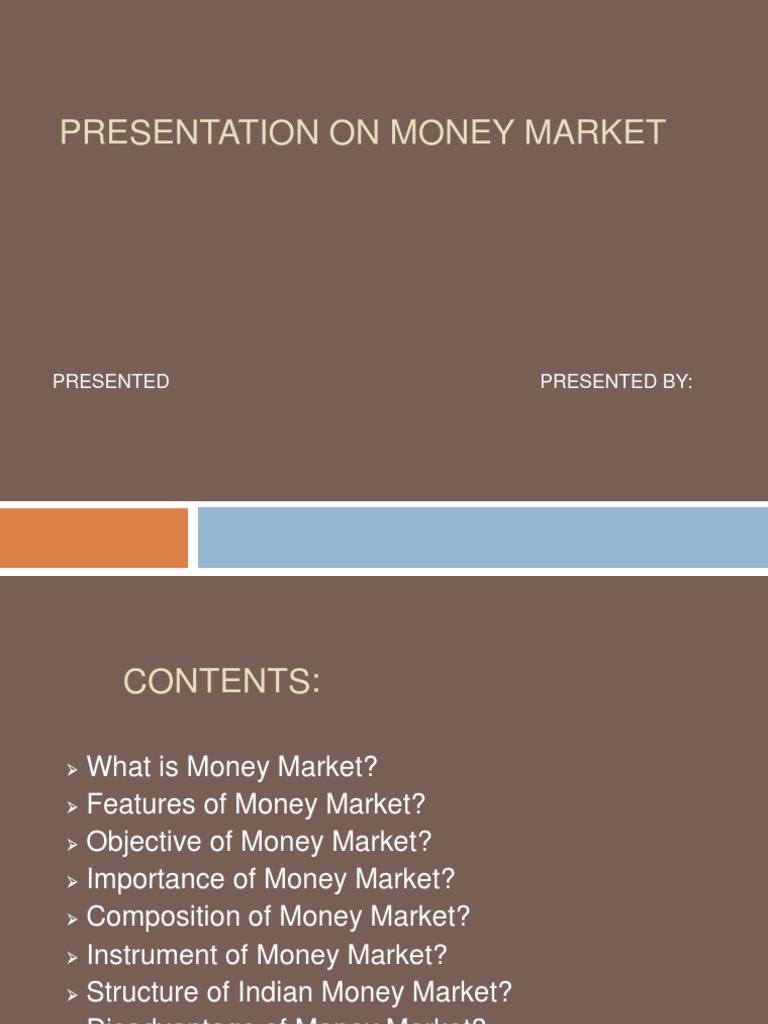 Money Market Overview & Insights | PDF | Money Market | Financial Markets