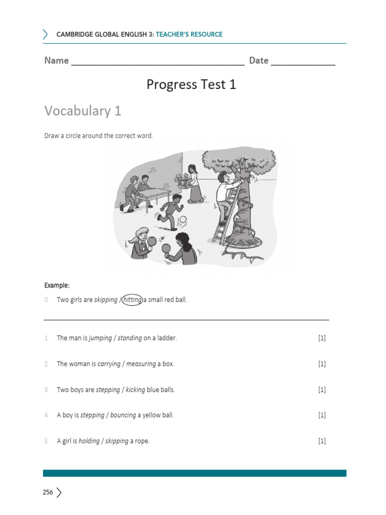 Cambridge Global English 3 Progress Test | PDF | English Language