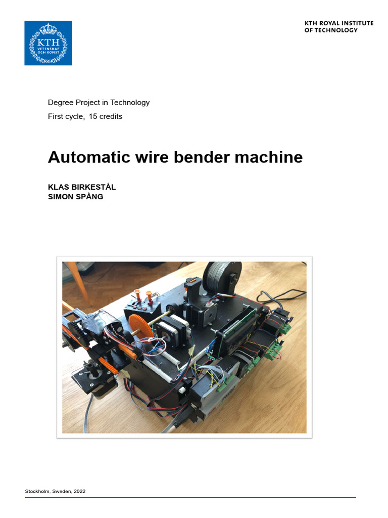 Automated Wire Bender Machine Project | PDF | Electric Motor | Mosfet