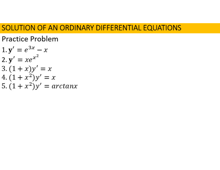 General Solution Practice Problems | PDF