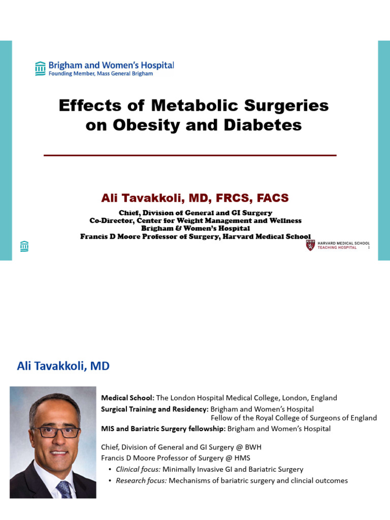 Day 3 Effects of Metabolic Surgeries On Obesity and Diabetes | PDF ...
