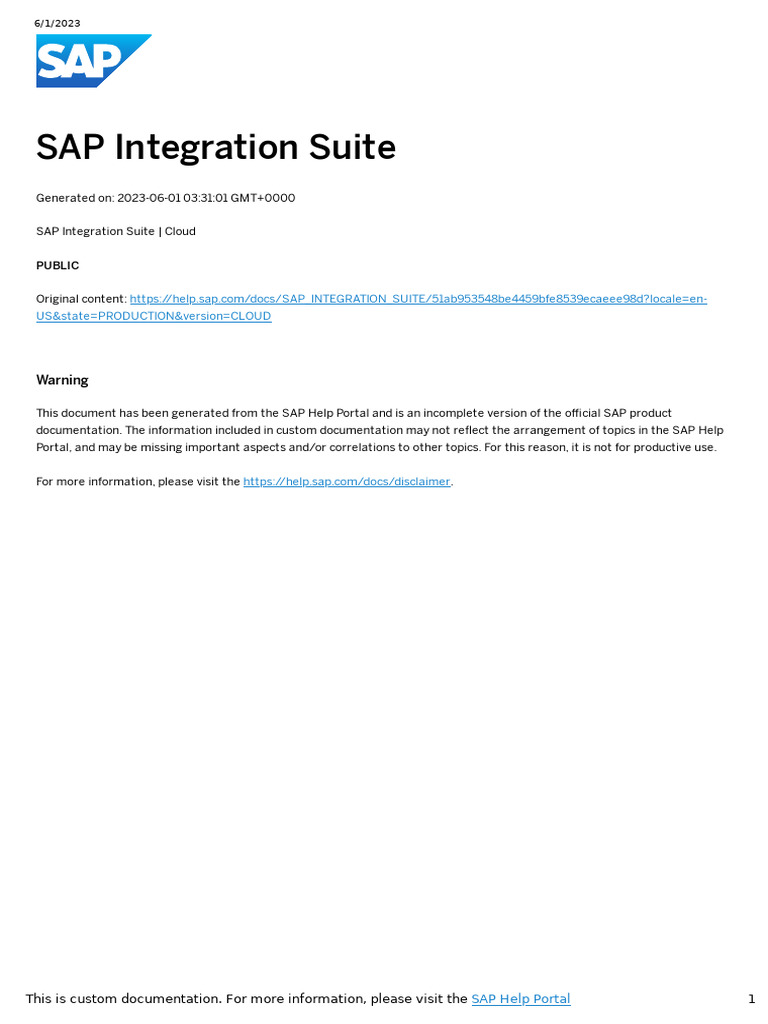 Command-Line Options for SAP Integration 1.0.4 | PDF | Cloud Computing ...