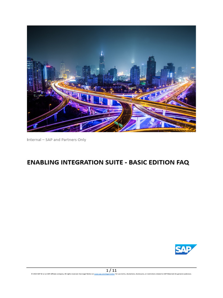 SAP Integration Suite Basic Edition FAQ | PDF