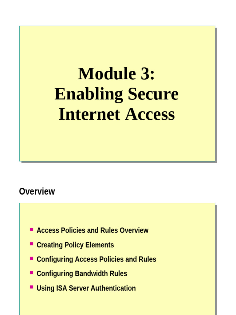 Secure Internet Access Configuration Guide | PDF | Workweek And Weekend ...