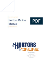 Hortors Online Manual