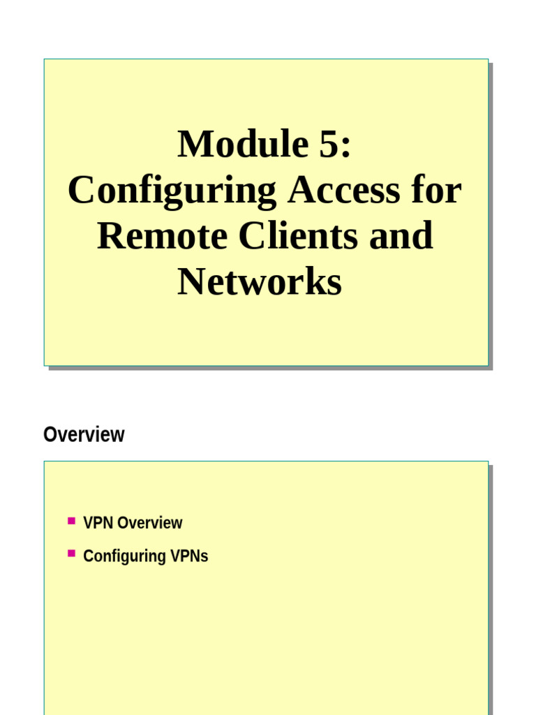 Configuring VPN Access for Remote Clients | PDF | Virtual Private ...