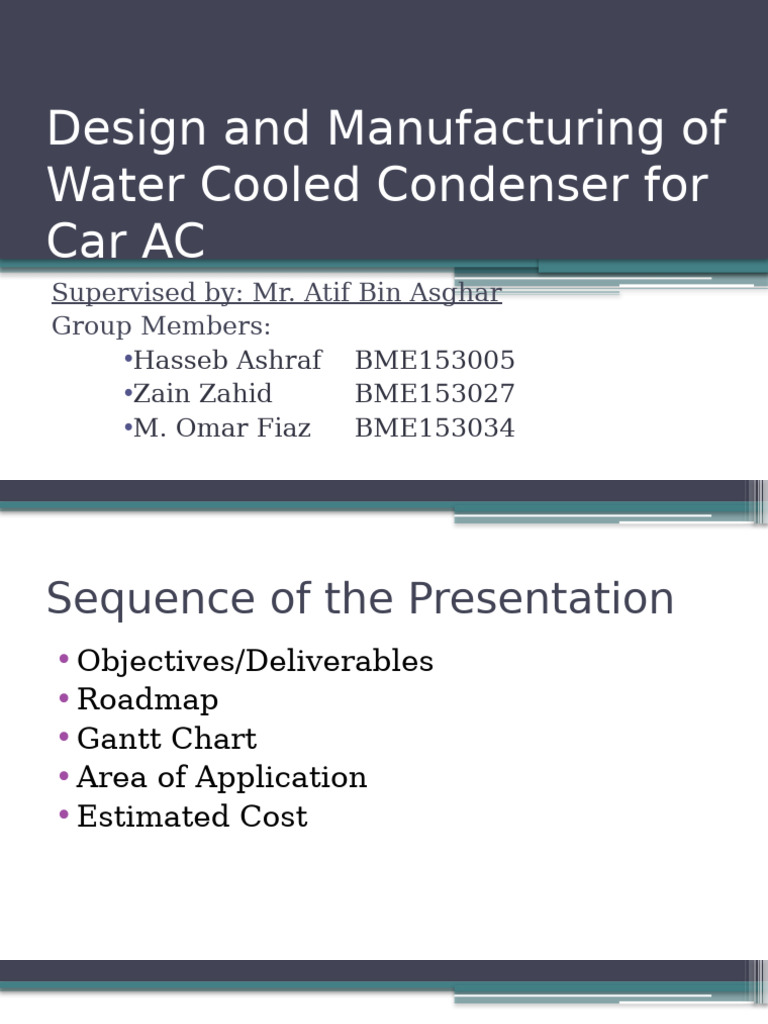 Water Cooled Condenser Design for Car AC | PDF