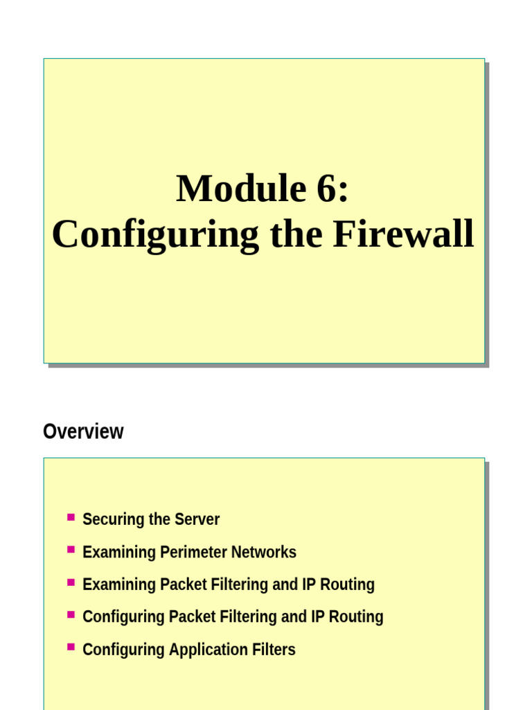 Firewall Configuration Best Practices | PDF | Firewall (Computing ...