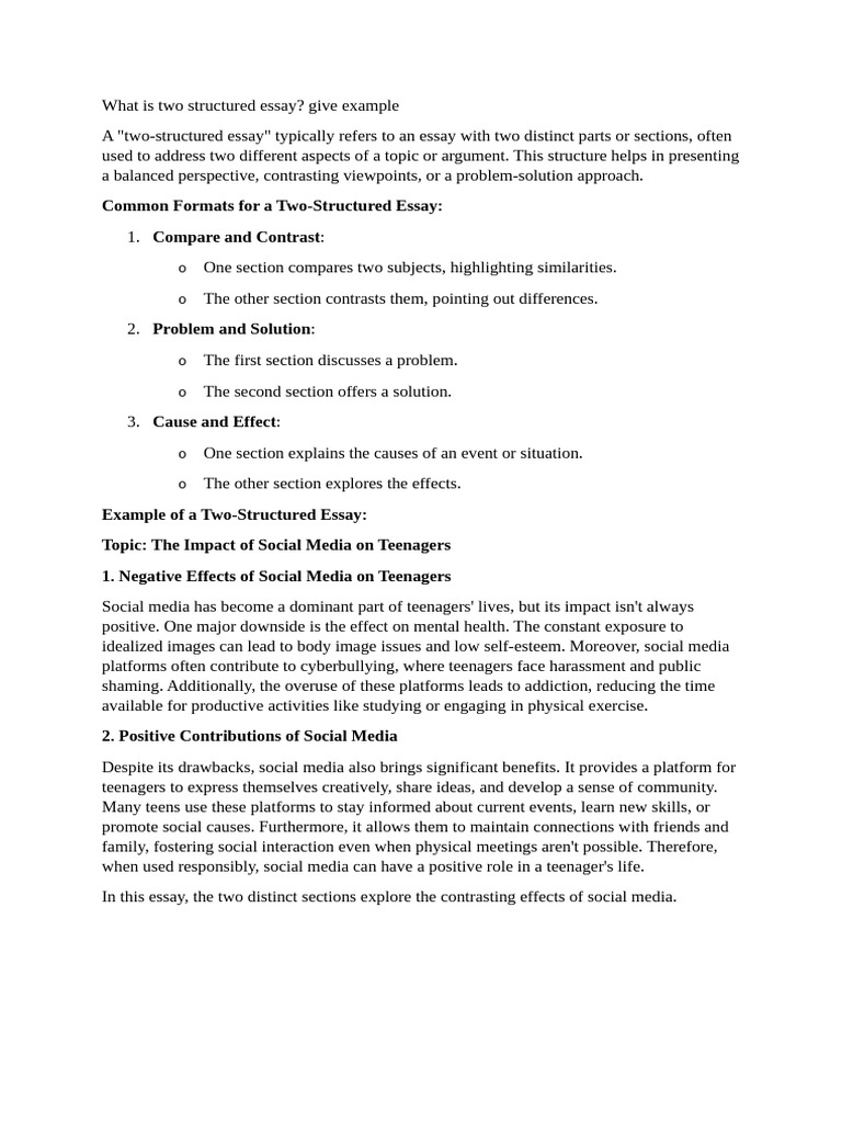 Understanding Two-Structured Essays | PDF