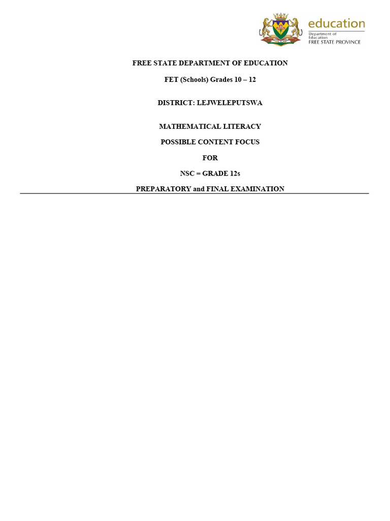 Mean in Mathematical Literacy Guide | PDF | Mean | Shape
