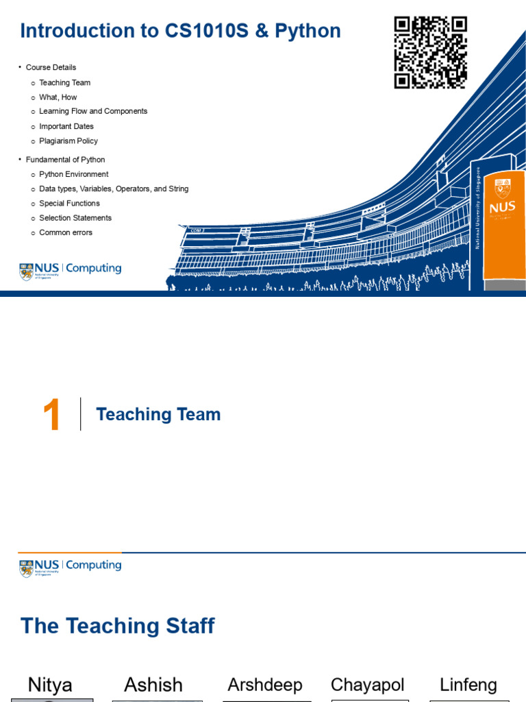 CS1010S Python Course Overview | PDF | Data Type | Integer (Computer ...
