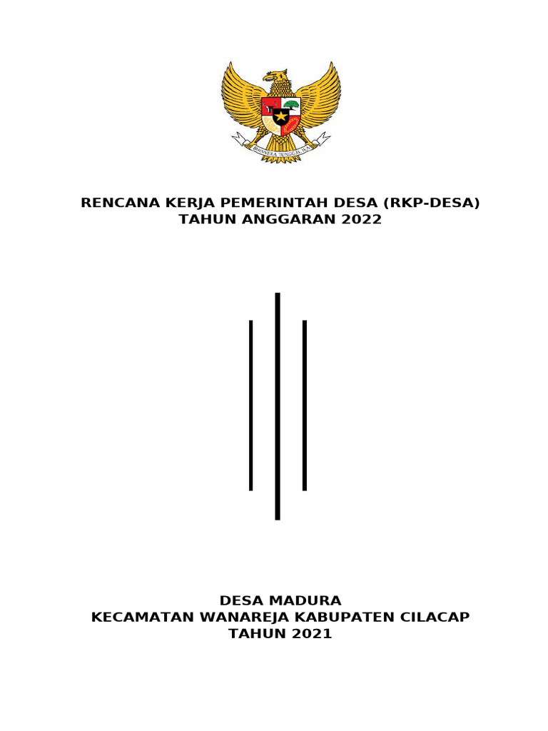 RKP-DESA 2022 Desa Madura Cilacap | PDF