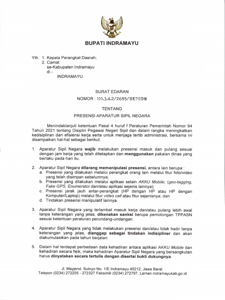 Surat Edaran - 1 | PDF