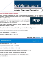 How To Calculate Standard Deviation