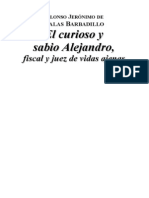 SALAS BARBADILLO, ALONSO JERÓNIMO DE - El Curioso y Sabio Alejandro