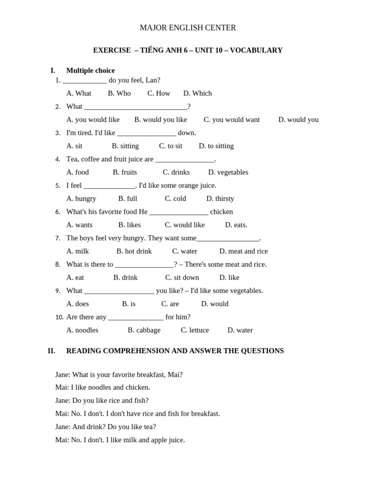 English Vocabulary Exercises for Unit 10 | PDF | Chess Openings | Chess