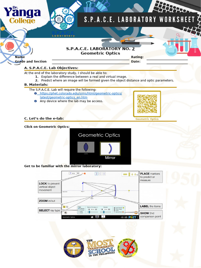 SPACE LAB Q4-2 - Geometric Optics | PDF | Optics | Electromagnetic ...