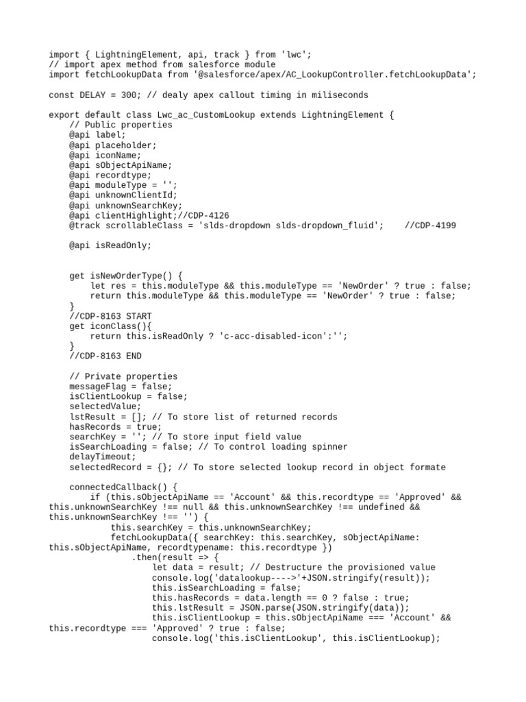Custom Salesforce LWC Lookup Component | PDF | Software Development ...