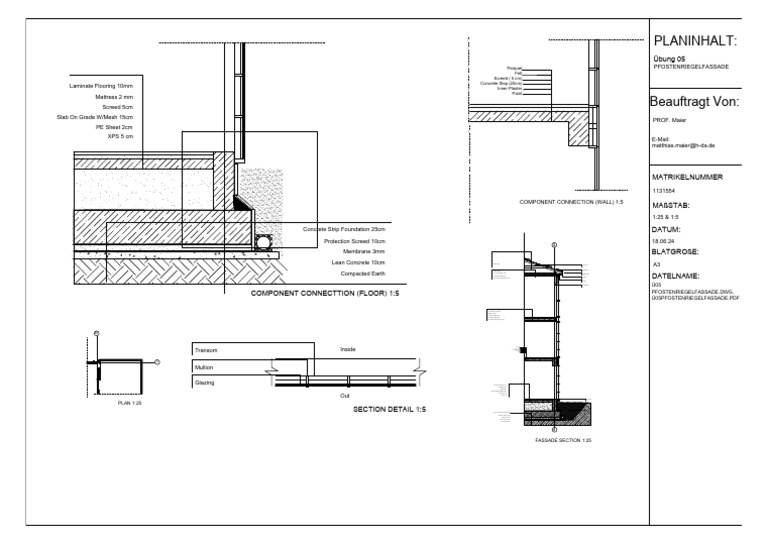 Detailed Construction Plan and Sections | PDF | Building Technology ...