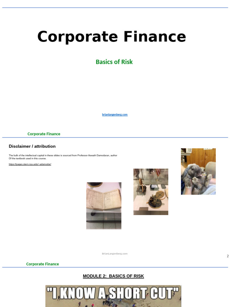 Understanding Corporate Finance Risks | PDF | Financial Risk | Bonds ...