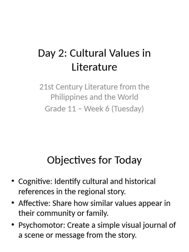 Cultural Values in 21st Century Literature | PDF