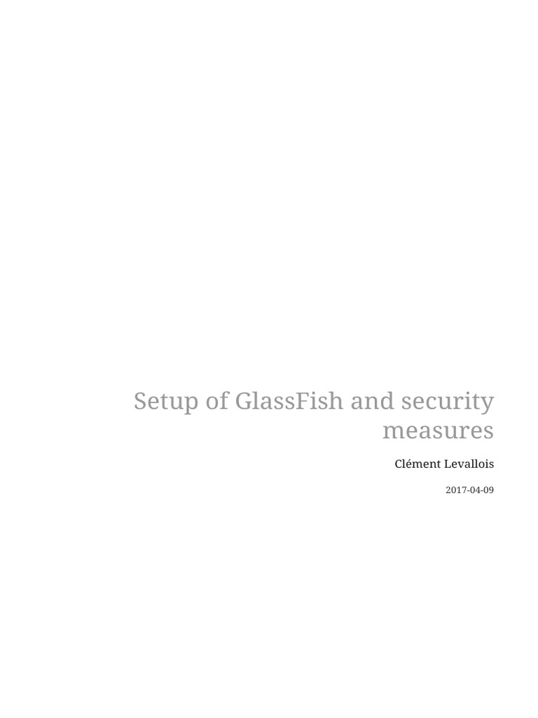 GlassFish 4.1 Setup and Security Guide | PDF | Secure Shell | Command ...